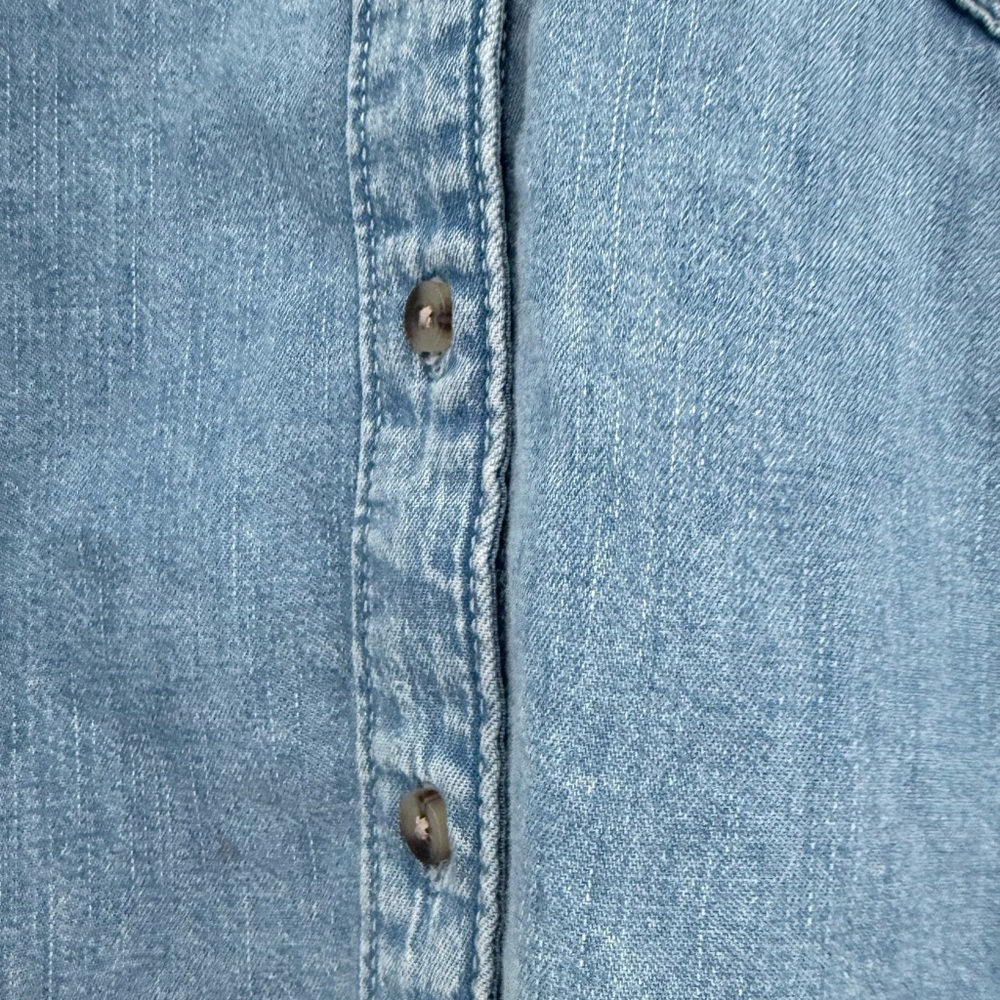 Universal Thread Cropped Denim Button Down Shirt,… - image 7